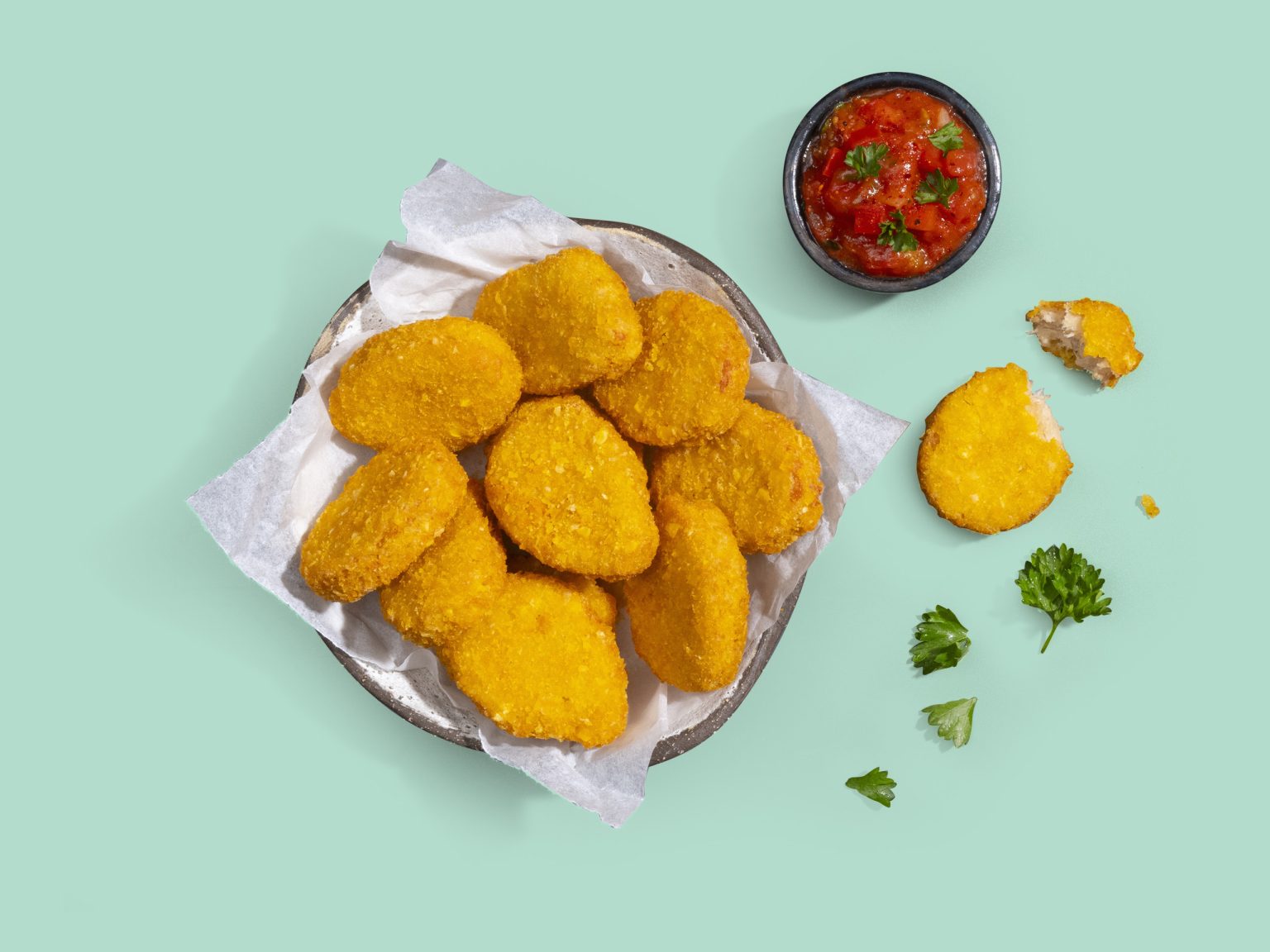 Nuggets mit pikanter Tomatensalsa - Vivera